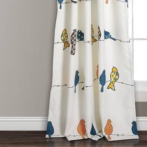 NEW Half Moon Rowley Birds 96" Long Curtain Panel (1) Single
